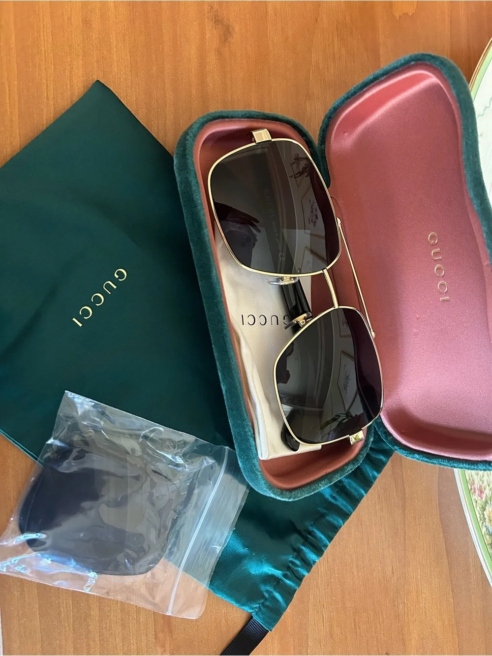 Gucci Gold Aviator Sunglasses with Grey Lenses GG0529S
